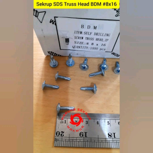 (50 pcs) Sekrup Roofing Truss Head SDS 8x16mm / Skrup Truss Head 1.5CM