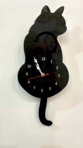 Jam Unik Polorio Type A96 - UK 40CM x 20CM - Bahan Metalglass