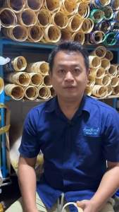 หูหิ้วแก้วไม้ไผ่ใช้แก้วขนาด 16  22 28 30-32 ออน ฝา 95 98 116mm 1ชุด300ชิ้น445บาท