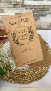 UNDANGAN PERNIKAHAN KRAFT TALI TERMURAH (100pcs)