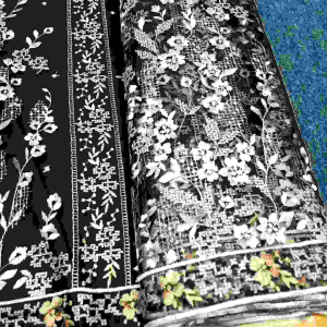 Kain Tille Etnik Sapto Twotone || Bahan Tulle Kotak