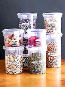 { HS } Toples Plastik Transparan / Tempat Penyimpanan Makanan