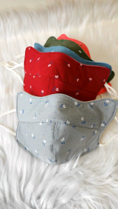 Khẩu trang chống nắng chống tia UV 3 lớp có kẽm mũi dây điều chỉnh họa tiết in bông hoa nhiều màu