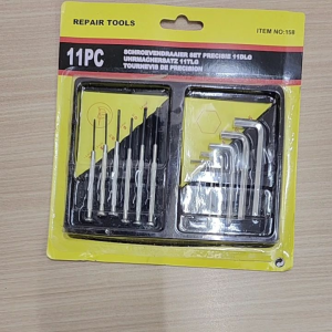 OBENG JAM SET 11 PC PLUS KUNCI L MURAH 7641