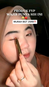 Eyeshadow pensil 2in1 glitter Korea Waterproof Eye shadow stick Highliter 6 Warna Kilau halus tahan air