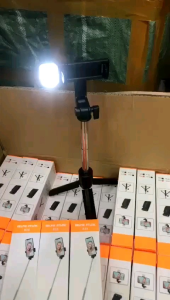 Tripod Selfie Stick R1S Led R1 Tongsis Tripod  3IN1 Bluetooth Remote control Tongsis All Smartphone Termurah-Prahara Shop
