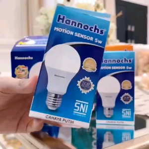 Led Hannochs Motion Sensor 5 Watt - Lampu Led Hannochs Sensor Gerak Cahaya Putih