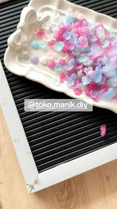 20gram manik kelopak bunga tulip warna uv kilap cantik premium