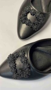 Futto.chic sepatu wanita flat mules slip-On cantik pita Dm04