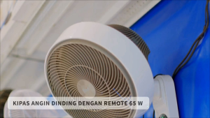 Kipas Angin Dinding Dengan Remote 65 W - Putih - Hemat Tempat, Mudah Dibersihkan, Remote Kontrol (Garansi 12 Bulan)