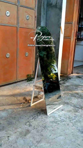 Cermin Kaca Standing Mirror Oval Estetik NF Renjana