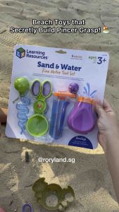 Learning Resources Sand & Water Fine Motor Tool Set (4 Unique Tools for Hand Strength Coordination)