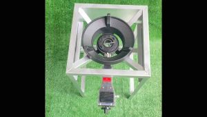 ขาเตาฟู่สี่เหลี่ยมสูง 70 ซม.(มีบังลม)+เตาKB5 ออโต้+เหล็กตัวที เตาแก๊สออโต้ ระบบสปาร์ค เตาสปาร์ค ขาเตาสูง ขาตั้งเตาเคบี5