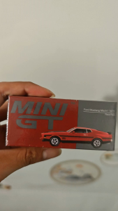 [XESAMSET] Mô Hình Xe MINI GT 1/64 Ford Mustang Mach 1 1971 Race Red New Seal
