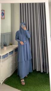 MEISYA SET ROK MALAY BAHAN JERSEY SET ROK HIJAB JERSEY MALAY