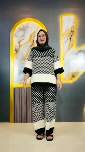 Setelan Wanita Dewasa Viral One Set Nagita Rayon Premium Terbaru