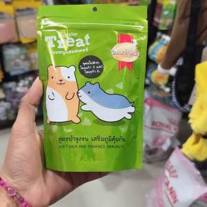 ขนมหนูแฮมสเตอร์สูตรบำรุงขนเสริมภูมิคุ้มกัน hamster treat ขนาด 100 กรัม จำนวน 1 ชิ้น