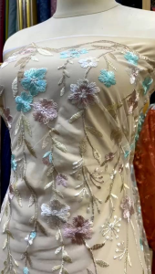 Bahan Kain Tille Garden Bordir Full / Bahan Kebaya