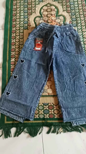 Celana Kulot Anak Usia 3-10 Tahun Motif Love Murah
