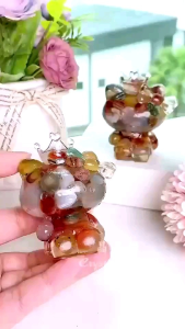 [MY🇲🇾 Ready Stock] =6cm高x4cm宽 精美奥根玛瑙Hello Kitty摆件