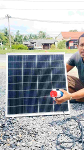 ปั๊มน้ำโซล่าเซลล์พร้อมแผงโซล่าเซลล์ 80W 6 สายไฟยาว 12V สำหรับการเชื่อมต่อกับ 36W ปั๊ม DC