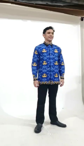 Kemeja Batik Korpri Pria Terbaru Katun C 50s Flus furing
