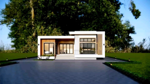 แบบบ้านโมเดิร์นกล่อง 1 ชั้น
