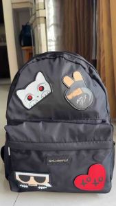 Karl Lagerfeld original quality black backpack for men and women