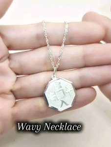 KC Jewelry S925 Silver Bagua Bless Pendant Necklace