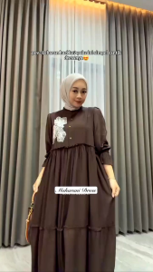 DRESS ALEENA BEST SELLER DRESS WANITA MUSLIMAH TERBARU DRESS RAYON PREMIUM DRESS SUSUN TERLARIS ALLSIZE
