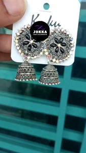 JOKKA Silver Jhumka/Jhimki/ earrings/ accessories