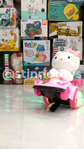 Mainan Kereta Anak Perempuan Karakter Pink Lampu Musik