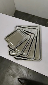 Dulang Makanan Tahan Karat/ Dulang Serbaguna/ Stainless Steel Rectangular Tray / Baking Pan / Baking Tray