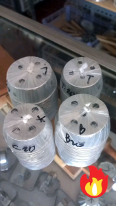 PROMO HARGA ISI 20 PCS - CETAKAN KUE BOLU KUKUS MOTIF LUBANG UKURAN PENDEK BAHAN ALUMUNIUM