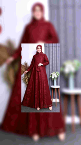 gamis brukat jumbo gamis brukat premium ada ukuran dari m.l.xl.xxl.xxxl free masker