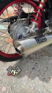 ท่อ Wave125 R S I บังลม ปลายชุบ ปลายดำ ปลายเลสแท้ งานใหม่ 2in1 ผ่าดัง+ผ่าหมก / ผ่าหมก W125s W125i W125บังลม ตรงรุ่น ท่อผ่าชาญสปีด Chanspeed