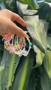 Vòng tay dây rút Lan Hồ Điệp -vòng tay nữ handmade-vongtay