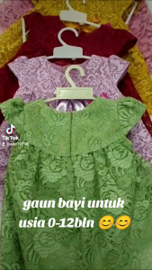 gaun bayi perempuan untuk usia 0-12bln