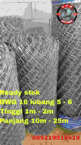 Pagar Kawat Harmonika 1 roll 20m Tinggi 15m (Bwg 16)