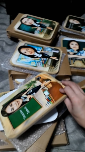 2 in 1 AESTHETIC WOODEN MIRROR PHOTO FRAME PERSONALIZE GIFT SOUVENIR CHRISTMAS