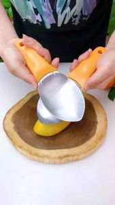 多功能切芒果神器 (1个) Multi-Function Mango Cutter  #喜欢吃芒果的少不了，这款芒果刀。轻松一刮就能完美分离果肉✨.不伤果肉不伤手。切块经匀🌈.各种水果都适合。方便使用，水果分离器✨.
