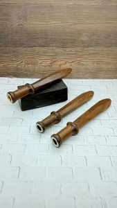 Klokotan Once pipa kayu kelor Jawa motif pedang R08