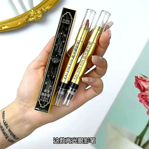 KAIXINXIN Eyeshadow Pensil 2 In 1 Plus Brush Matte Glitter Perona Mata Berkilau 6 Warna Eyeshadow