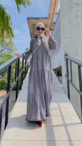 Gamis Rayon Susun Hanum Dress Busui Friendly Dres Rayon Premium Casandra Wudhu Friendly Homey Dress Umbrella Maksi Jumbo Ld 110-120 Bisa Cod Pilihan Pembeli Terbaru Terlaris