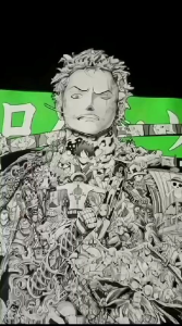 Kaos Panjang Zoro Story Hitam Putih - Nimea
