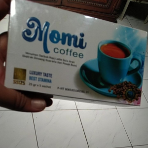 Kopi Momi 1 Box Isi : 5 Sachet Harga Rp 150.000 Netto :  20gr