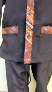 SET baju adat tradisional motif batik coklat Real pict wal-aziz seragam sekolah pesta kebudayaan