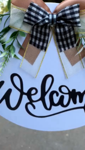 Hiasan Dinding Bulat Assalamualaikum | salam door sign islami