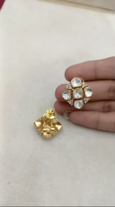 Beautiful  kundan stone stud earrings