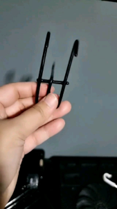 15cm [paket 10pcs) Single ram 15cm hook Ram gantungan aksesoris cantolan kawat ram dinding wire grid wall kaitan ram besi hijang pajangan ram sangkutan ram besi hook aksesoris